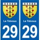 29 Le Trévoux blason autocollant plaque stickers ville