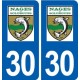 30 Nages-et-Solorgues logo ville autocollant plaque stickers