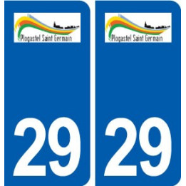 29 Plogastel-Saint-Germain logo autocollant plaque stickers ville