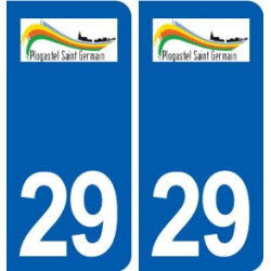 29 Plogastel-Saint-Germain logo autocollant plaque stickers ville