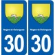 30 Nages-et-Solorgues blason ville autocollant plaque stickers