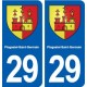 29 Plogastel-Saint-Germain blason autocollant plaque stickers ville