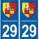 29 Plogastel-Saint-Germain blason autocollant plaque stickers ville