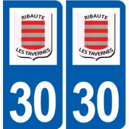 30 Ribaute-les-Tavernes logo ville autocollant plaque stickers