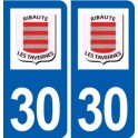 30 Ribaute-les-Tavernes logo ville autocollant plaque stickers