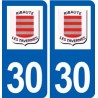 30 Ribaute-les-Tavernes logo ville autocollant plaque stickers
