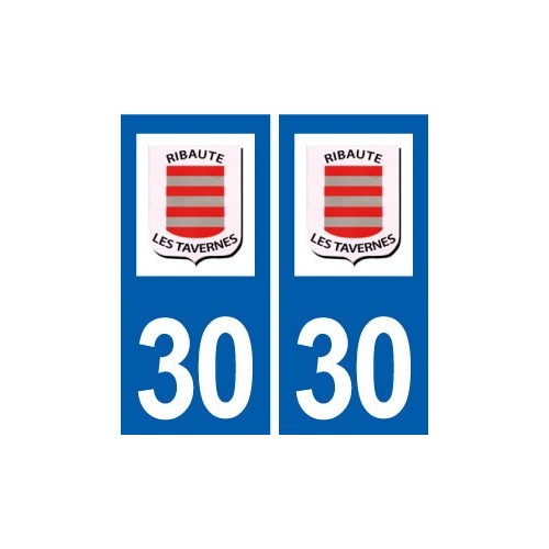 30 Ribaute-les-Tavernes logo ville autocollant plaque stickers