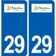 29 Plomodiern logo autocollant plaque stickers ville