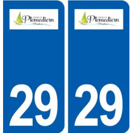 29 Plomodiern logo autocollant plaque stickers ville