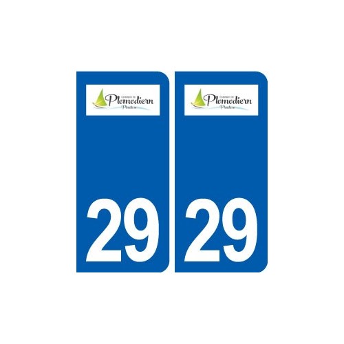 29 Plomodiern logo autocollant plaque stickers ville