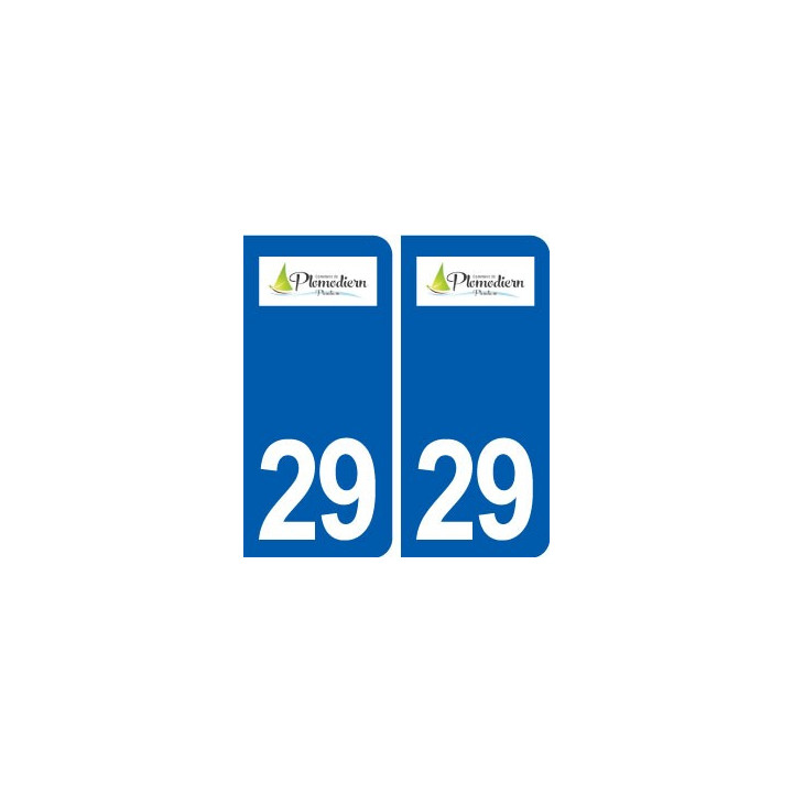 29 Plomodiern logo autocollant plaque stickers ville