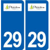 29 Plomodiern logo autocollant plaque stickers ville