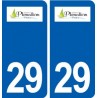29 Plomodiern logo autocollant plaque stickers ville