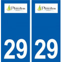 29 Plomodiern logo autocollant plaque stickers ville