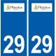 29 Plomodiern logo autocollant plaque stickers ville