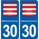 30 Ribaute-les-Tavernes blason ville autocollant plaque stickers