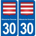30 Ribaute-les-Tavernes blason ville autocollant plaque stickers
