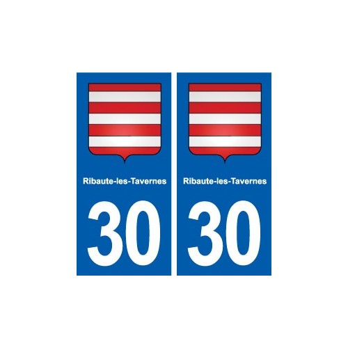 30 Ribaute-les-Tavernes blason ville autocollant plaque stickers