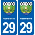 29 Plomodiern blason autocollant plaque stickers ville