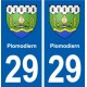 29 Plomodiern blason autocollant plaque stickers ville