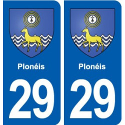 29 Plonéis blason autocollant plaque stickers ville