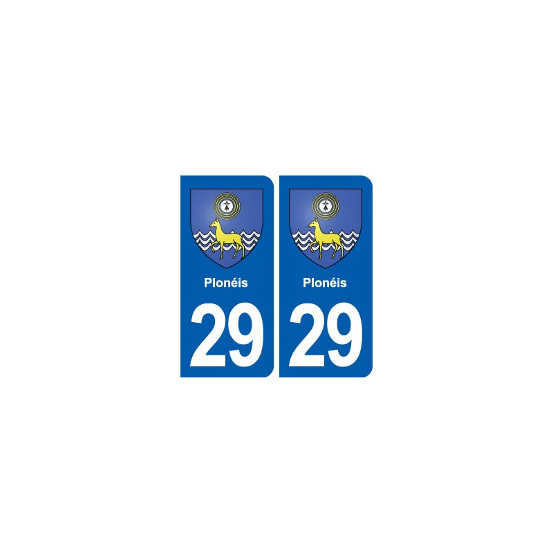29 Plonéis blason autocollant plaque stickers ville