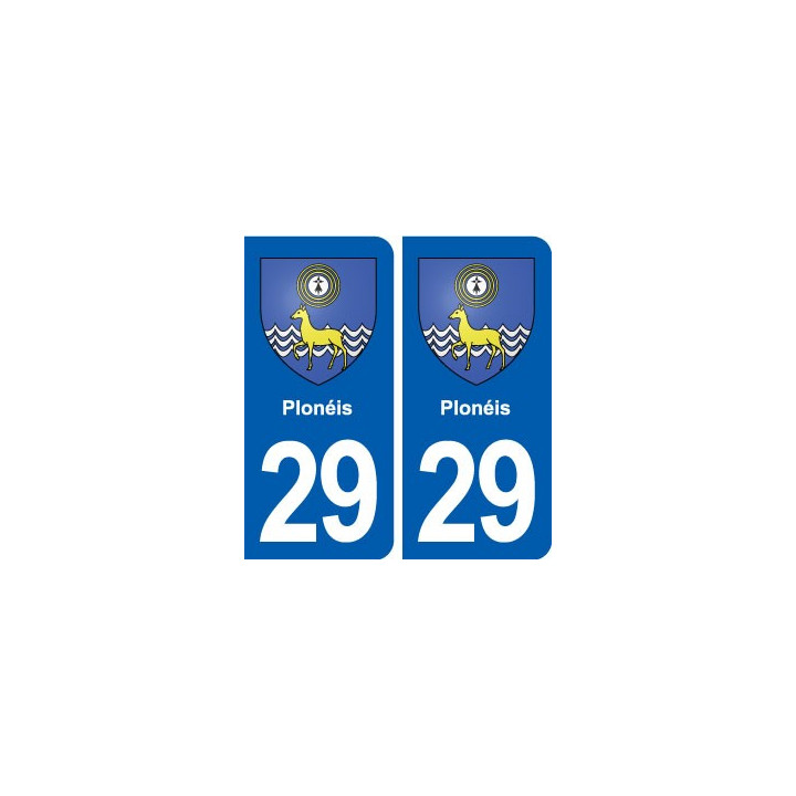 29 Plonéis blason autocollant plaque stickers ville