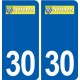 30 Sabran logo ville autocollant plaque stickers