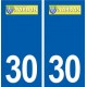 30 Sabran logo ville autocollant plaque stickers