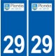 29 Plonéis logo autocollant plaque stickers ville