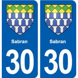 30 Sabran blason ville autocollant plaque stickers