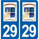 29 Plonévez-Porzay logo autocollant plaque stickers ville
