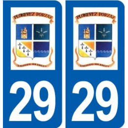 29 Plonévez-Porzay logo autocollant plaque stickers ville