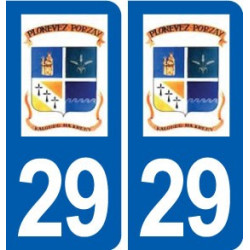 29 Plonévez-Porzay logo autocollant plaque stickers ville