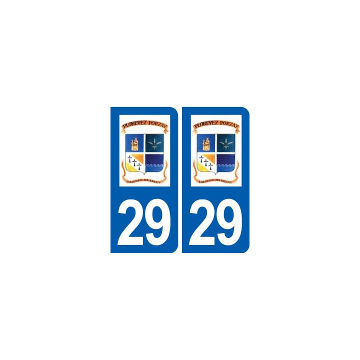29 Plonévez-Porzay logo autocollant plaque stickers ville