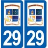 29 Plonévez-Porzay logo autocollant plaque stickers ville