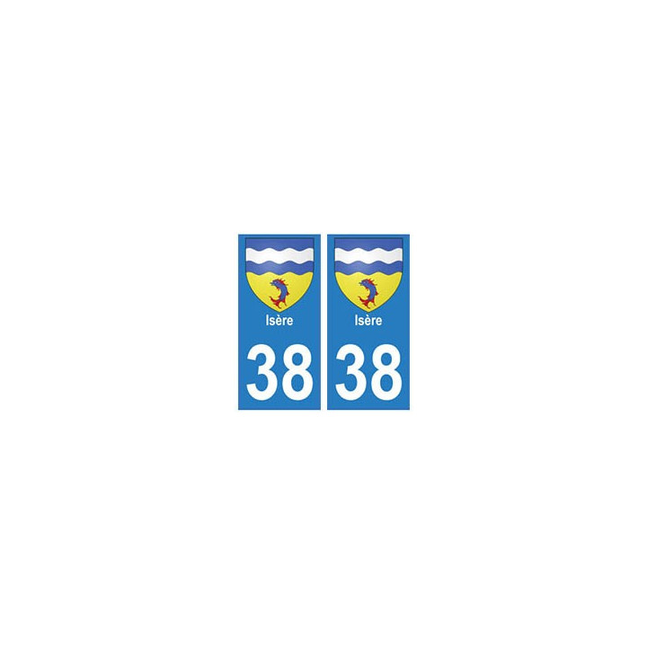 38 isere blason autocollant plaque