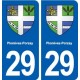 29 Plonévez-Porzay blason autocollant plaque stickers ville