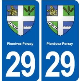 29 Plonévez-Porzay blason autocollant plaque stickers ville