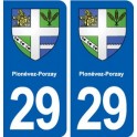29 Plonévez-Porzay blason autocollant plaque stickers ville
