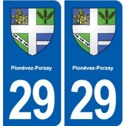 29 Plonévez-Porzay blason autocollant plaque stickers ville