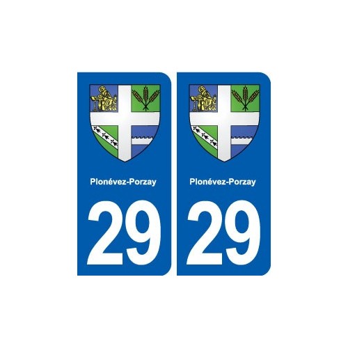 29 Plonévez-Porzay blason autocollant plaque stickers ville