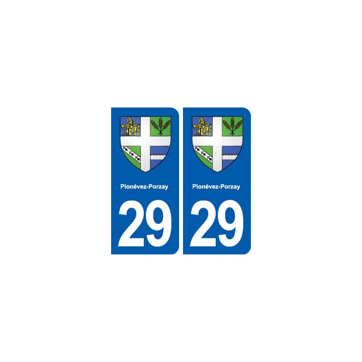 29 Plonévez-Porzay blason autocollant plaque stickers ville