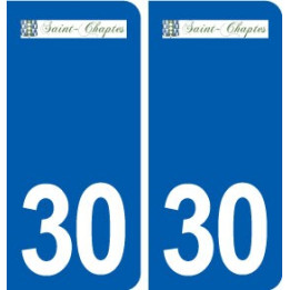 30 Saint-Chaptes logo ville autocollant plaque stickers