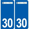 30 Saint-Chaptes logo ville autocollant plaque stickers