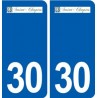 30 Saint-Chaptes logo ville autocollant plaque stickers