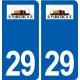 29 Plouezoc'h logo autocollant plaque stickers ville