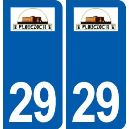 29 Plouezoc'h logo autocollant plaque stickers ville