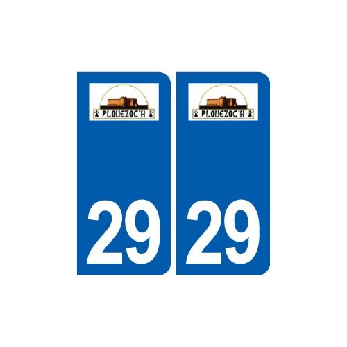 29 Plouezoc'h logo autocollant plaque stickers ville