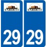 29 Plouezoc'h logo autocollant plaque stickers ville